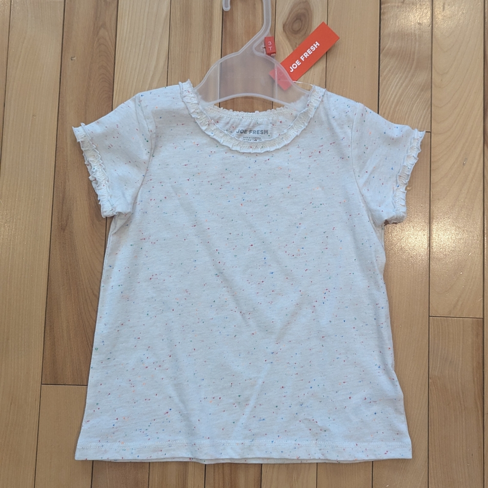 3/15$ Joe Fresh Kids' White Speckled T-Shirt